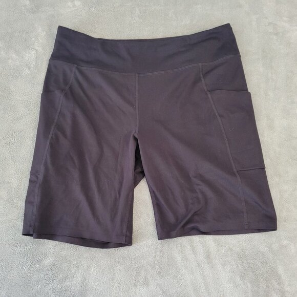 Tek Gear Workout Womens Shorts 1X Pull On Athletic Black Lightweight BLA86E - Picture 1 of 9